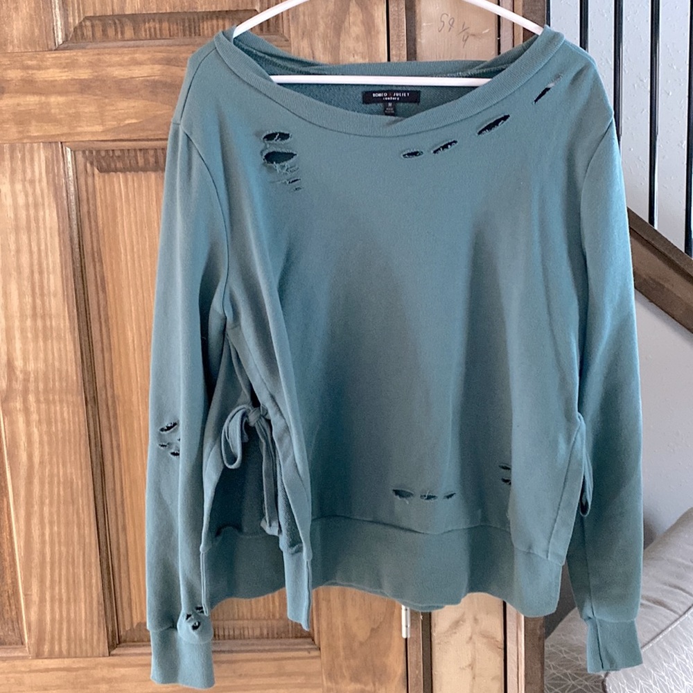 Side cut sweatshirt